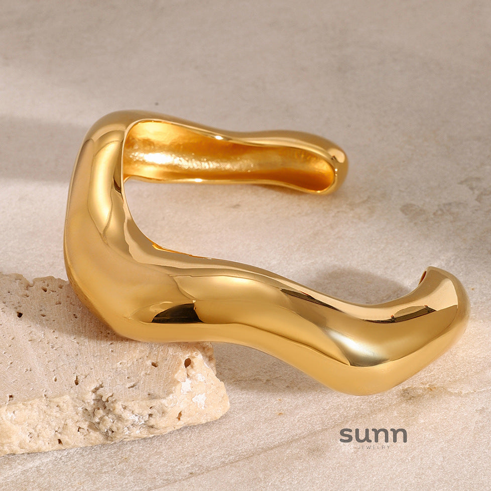 Freja Gilded Cuff Bracelet [3OQQQ0V9]