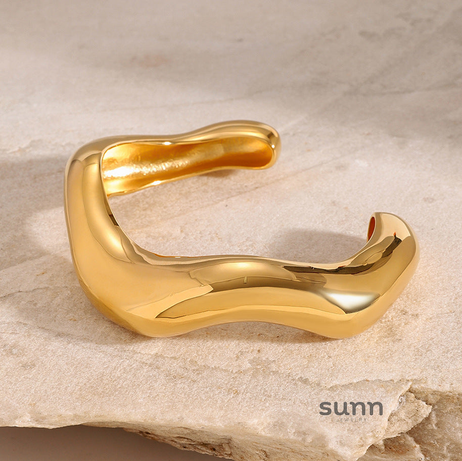Freja Gilded Cuff Bracelet [6B0U1POI]