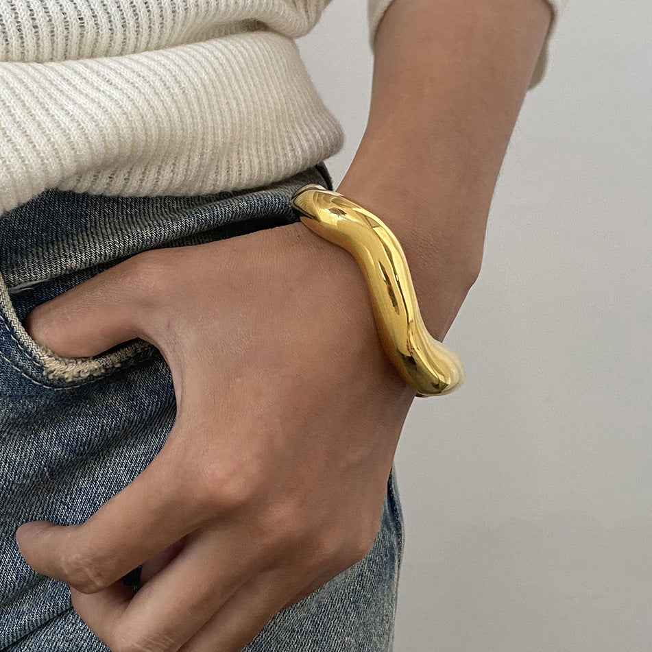Freja Gilded Cuff Bracelet [3OQQQ0V9]