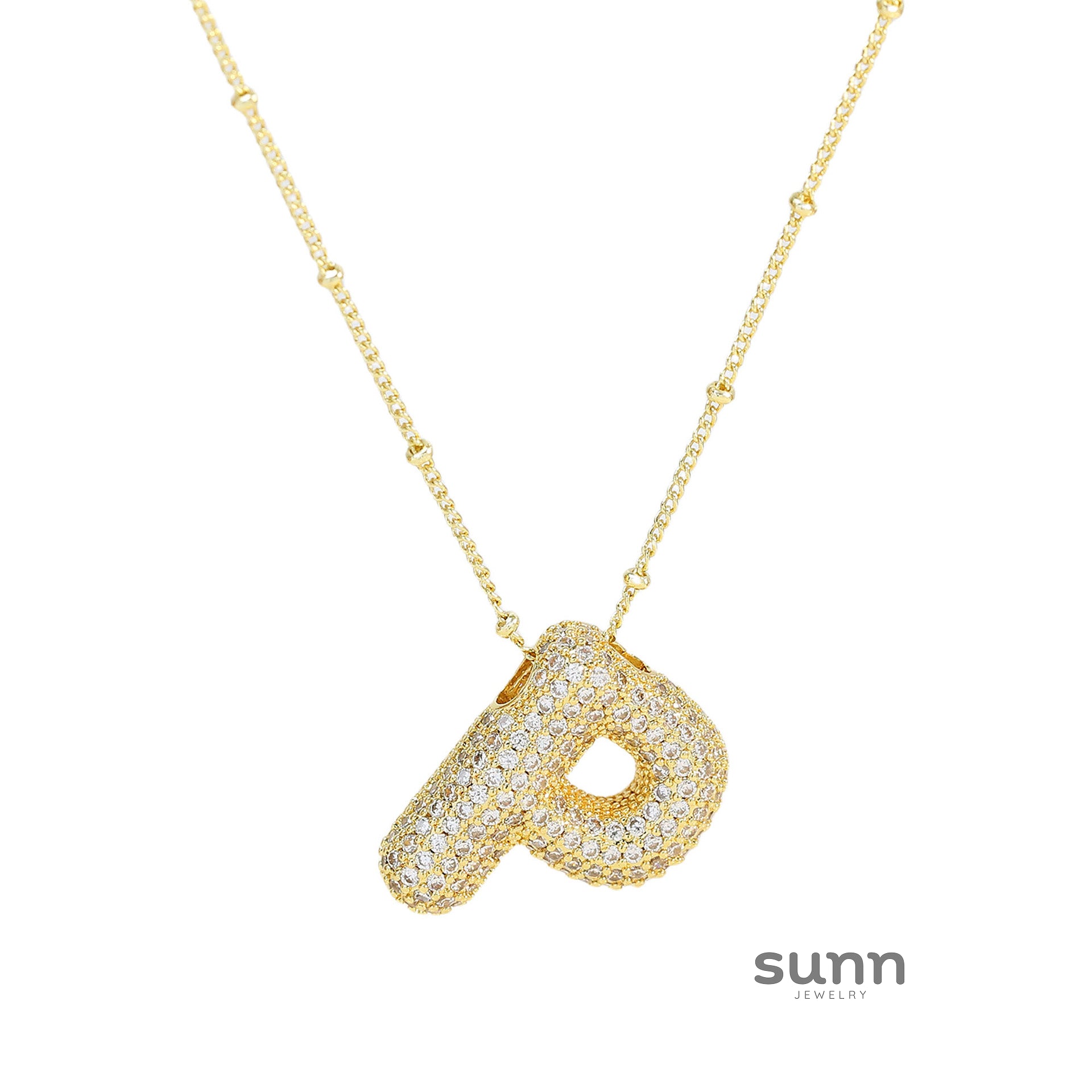 Fynlee Bubble Initial Necklace [R67Z8SM8]