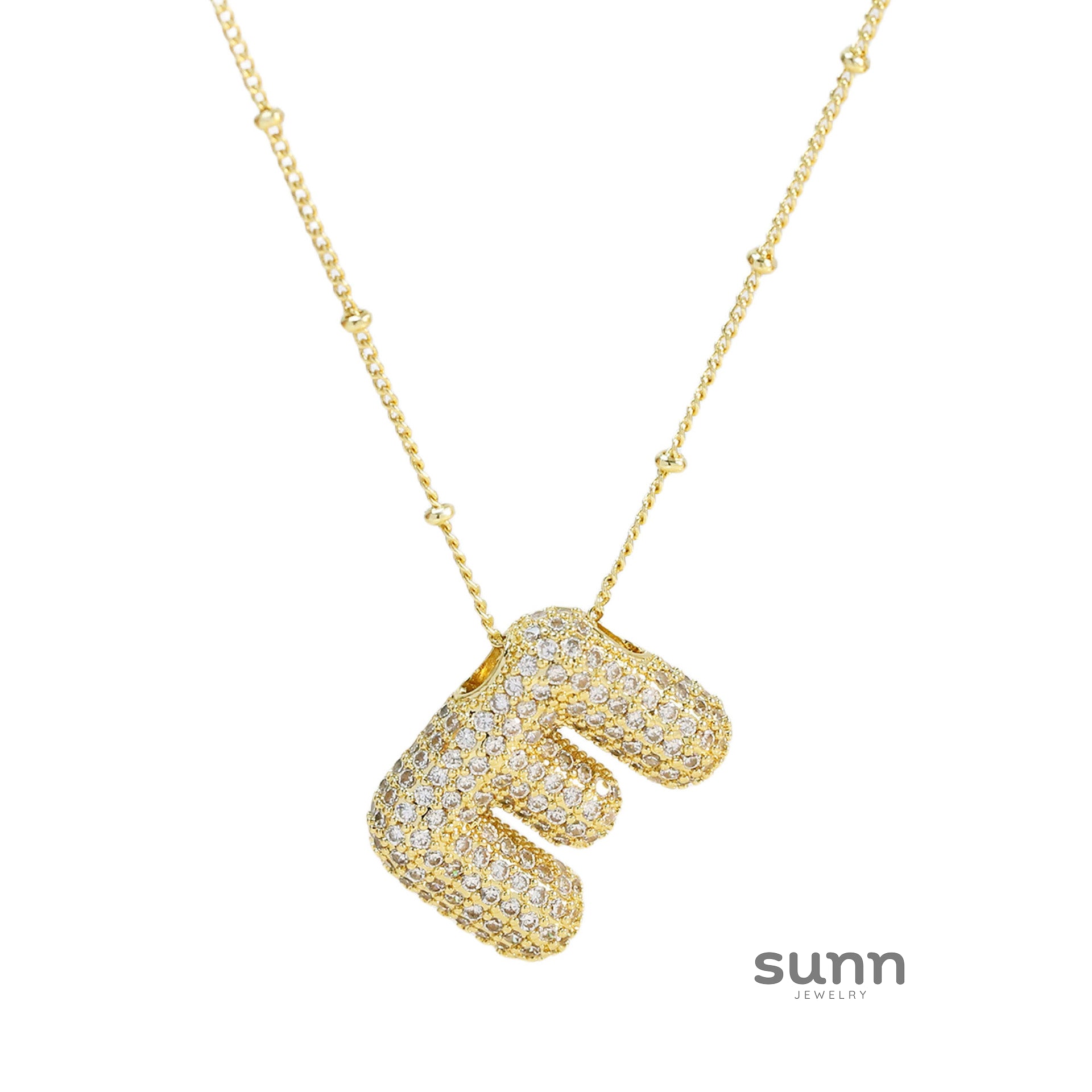 Fynlee Bubble Initial Necklace [0C3HKKBW]