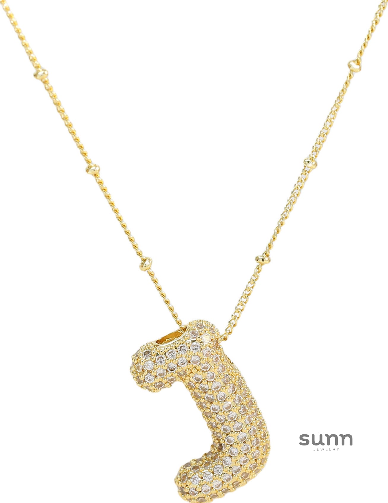 Fynlee Bubble Initial Necklace [A9PAA1RG]