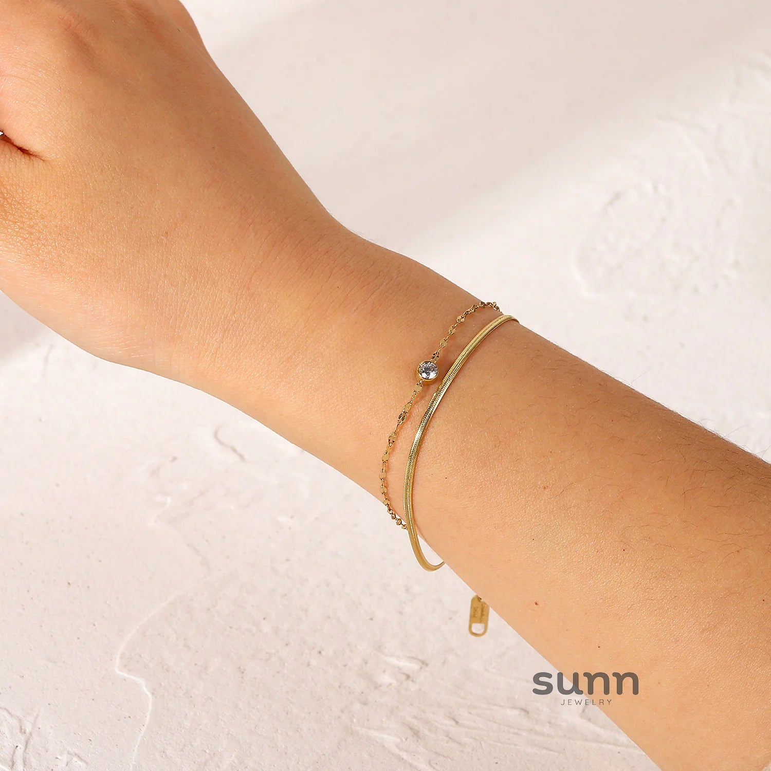Gabriela Herringbone Zircon Bracelet