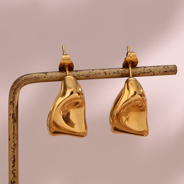 Galileah Asymmetric Foil Drop Earrings [8NGB4FDC]