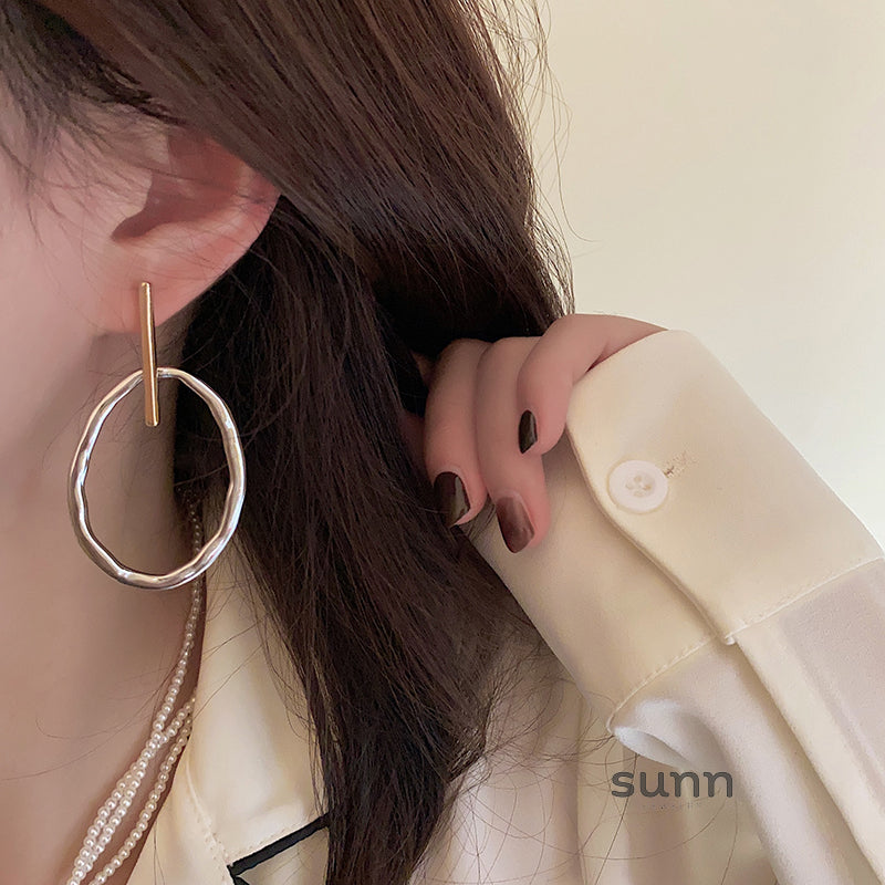 Galileah Two-Tone Oval Earrings [HH9267W0]