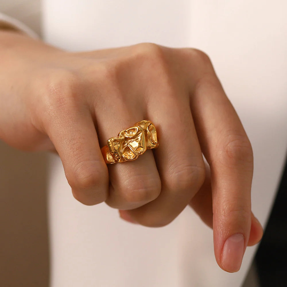 Galilee Molten Stainless Ring