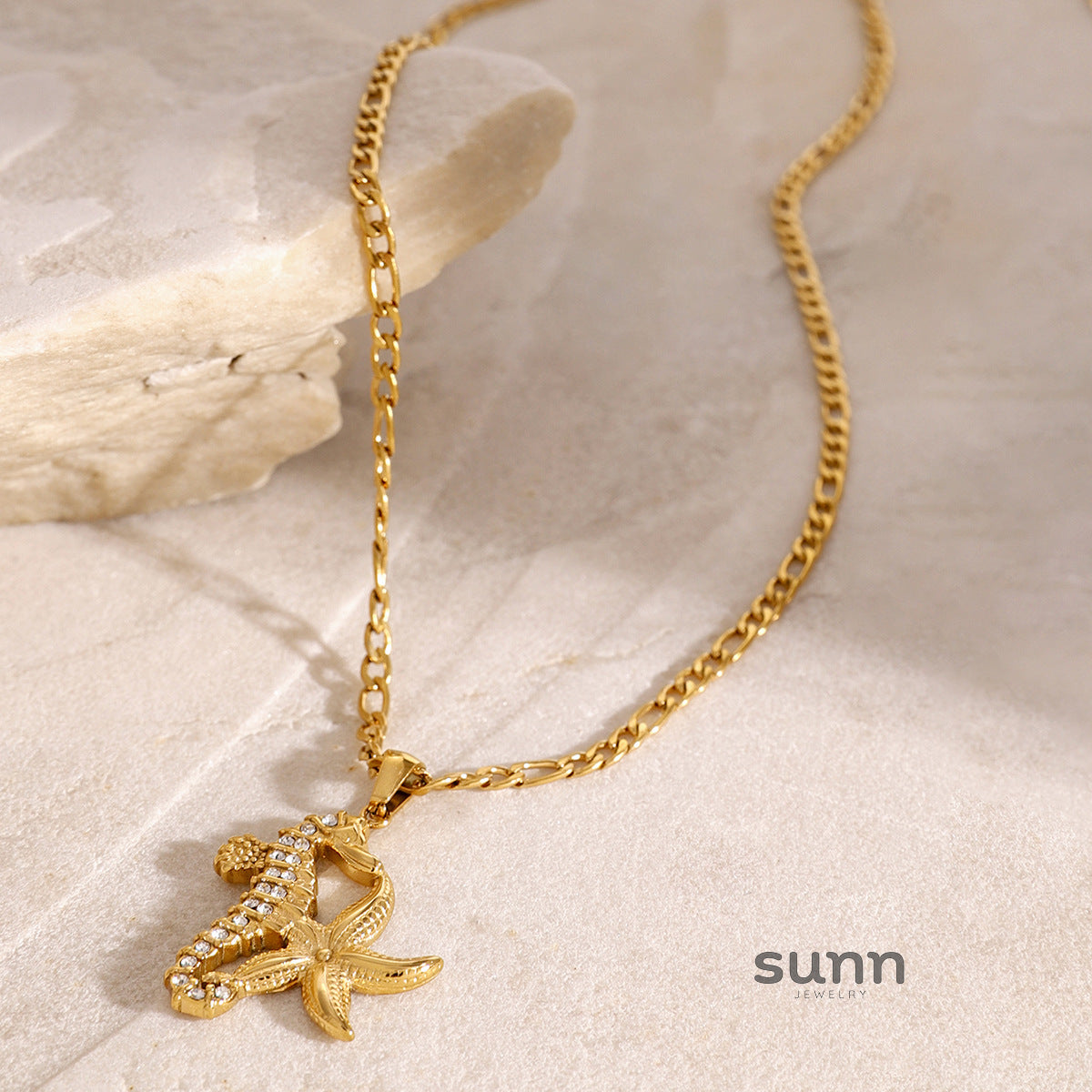 Galilee Seahorse Necklace Earrings [AZ6CFNI3]