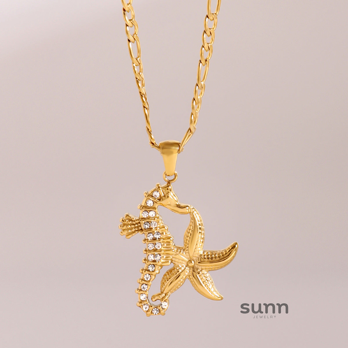 Galilee Seahorse Necklace Earrings [CG9MZ3KB]