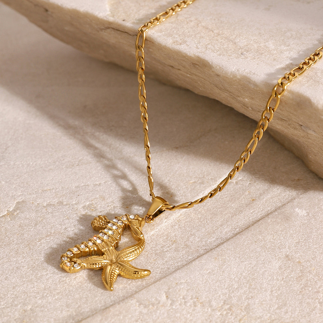 Galilee Seahorse Necklace Earrings [7JSH7VQP]