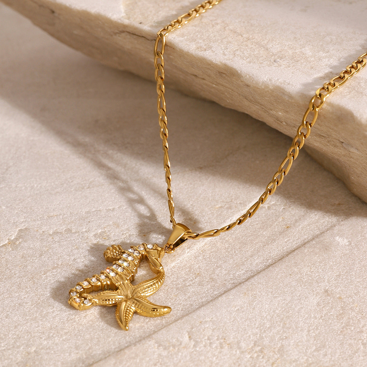 Galilee Seahorse Necklace Earrings [7JSH7VQP]