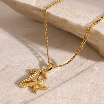 Galilee Seahorse Necklace Earrings [7JSH7VQP]