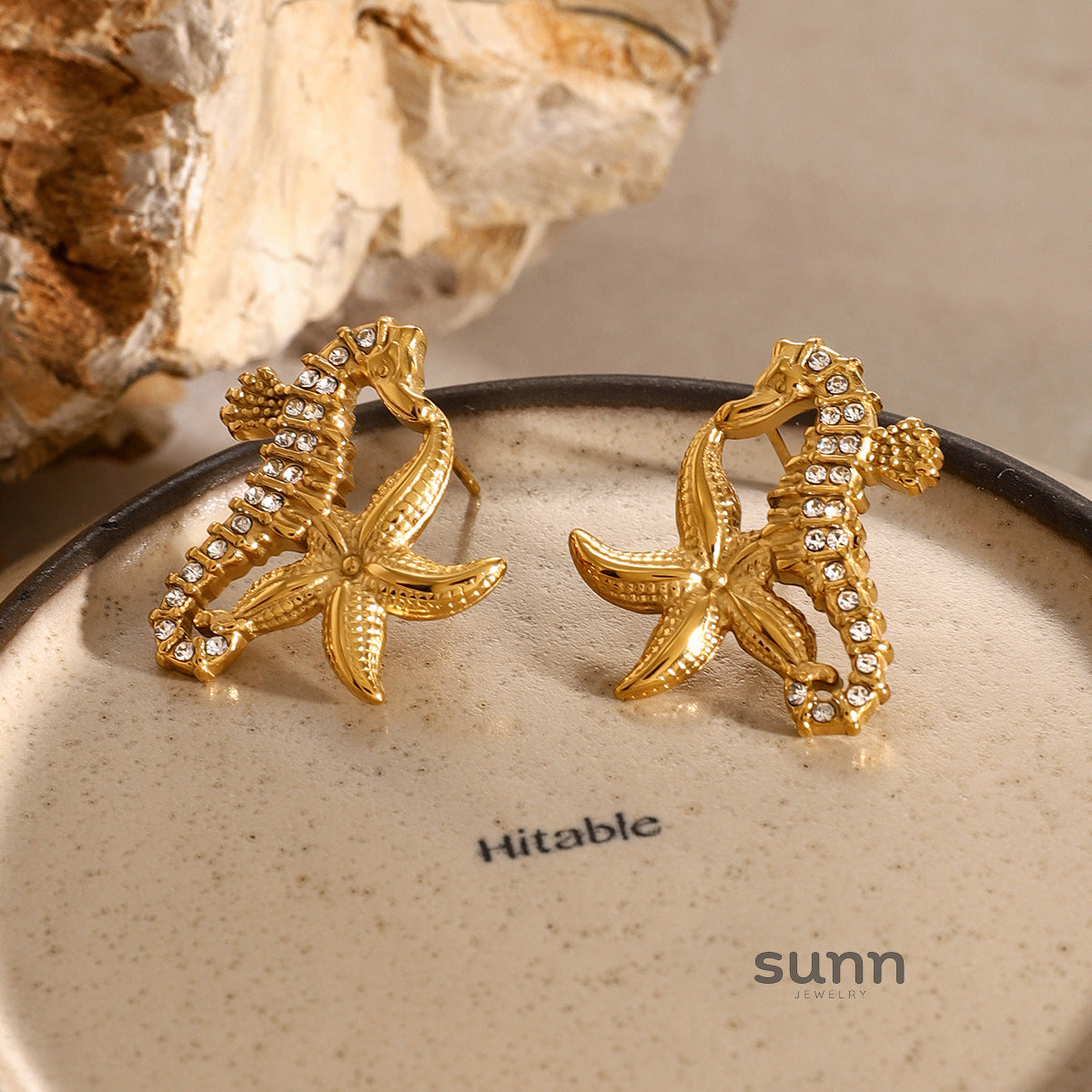 Galilee Seahorse Necklace Earrings [SFHEK5AH]