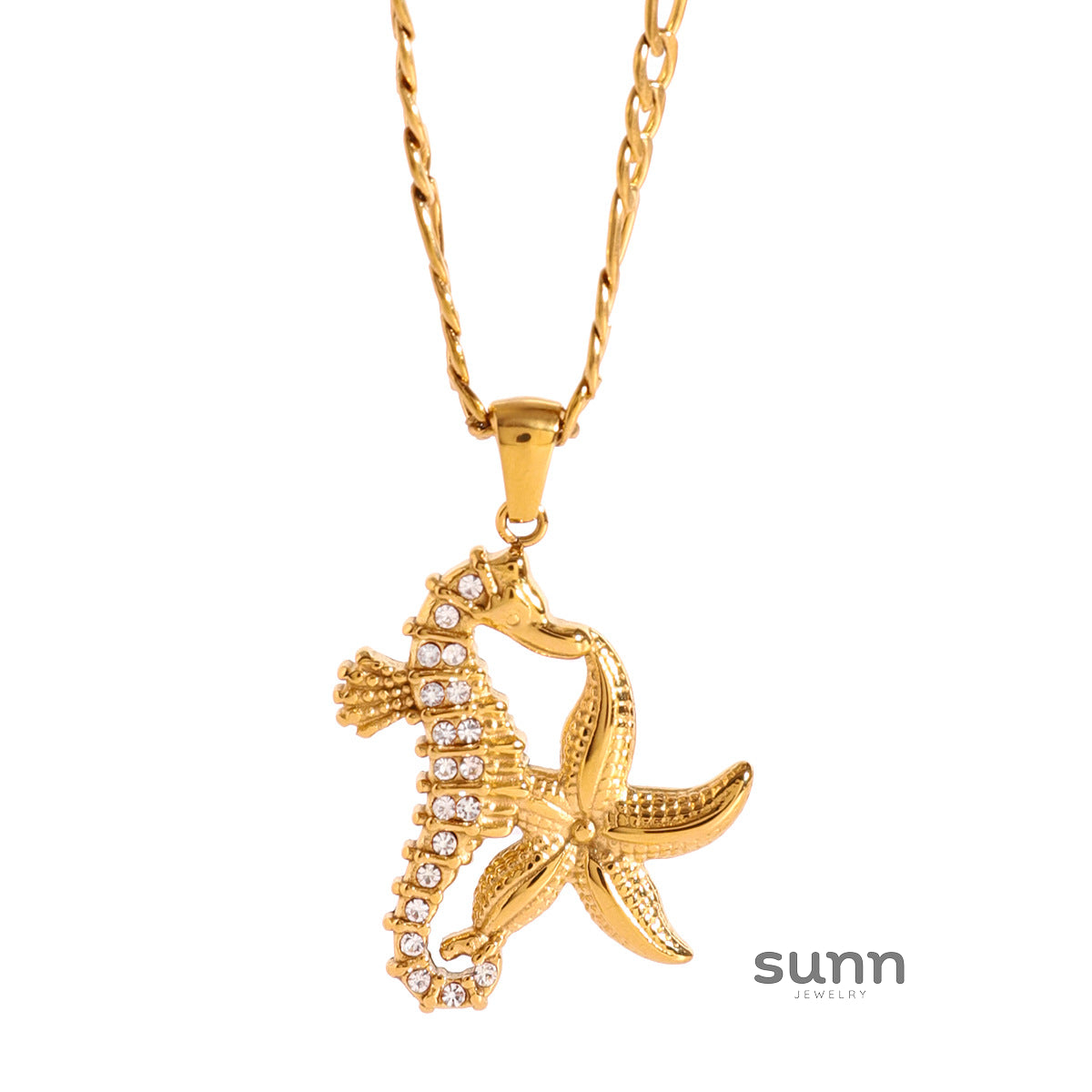 Galilee Seahorse Necklace Earrings [RWWYBHD4]