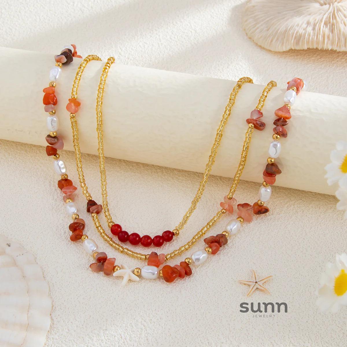 Genavieve Pearl Turquoise Necklace Set
