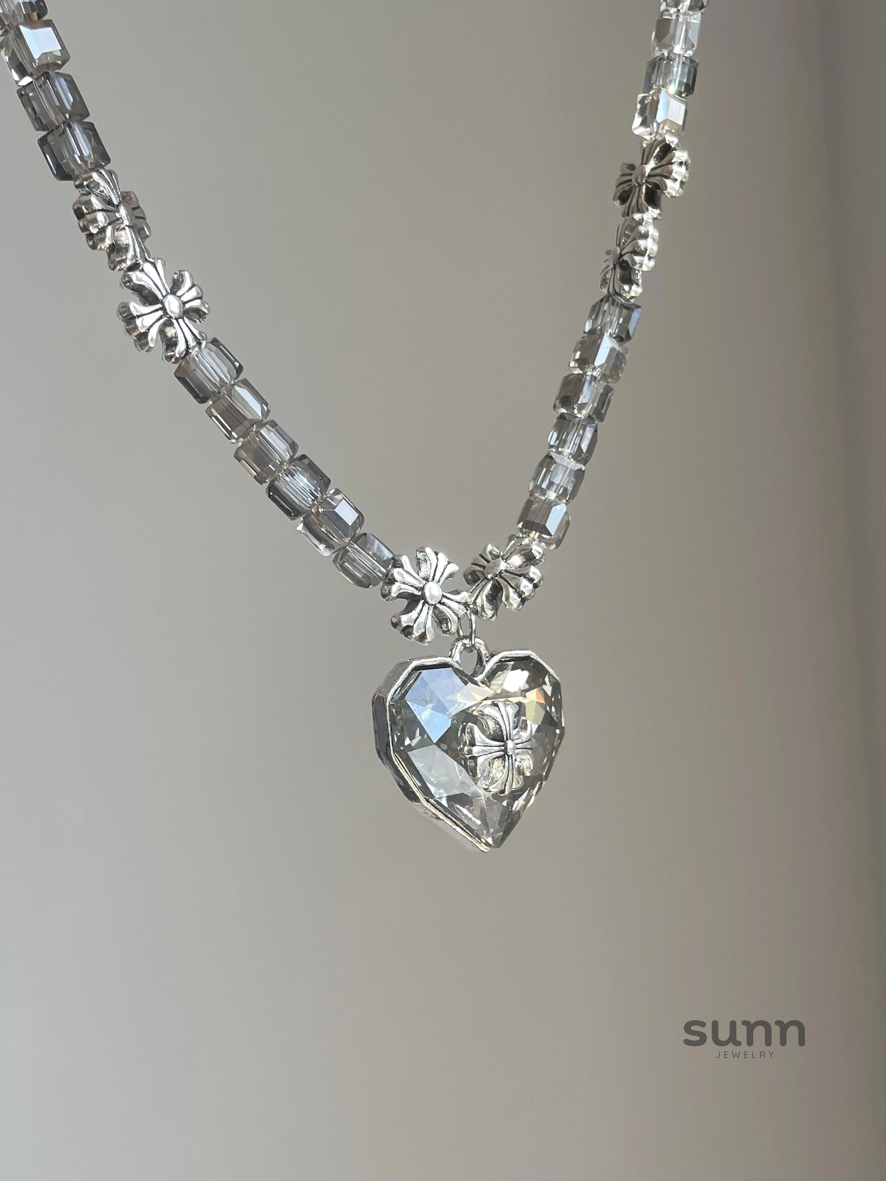 Genesis Crystal Heart Pendant Necklace