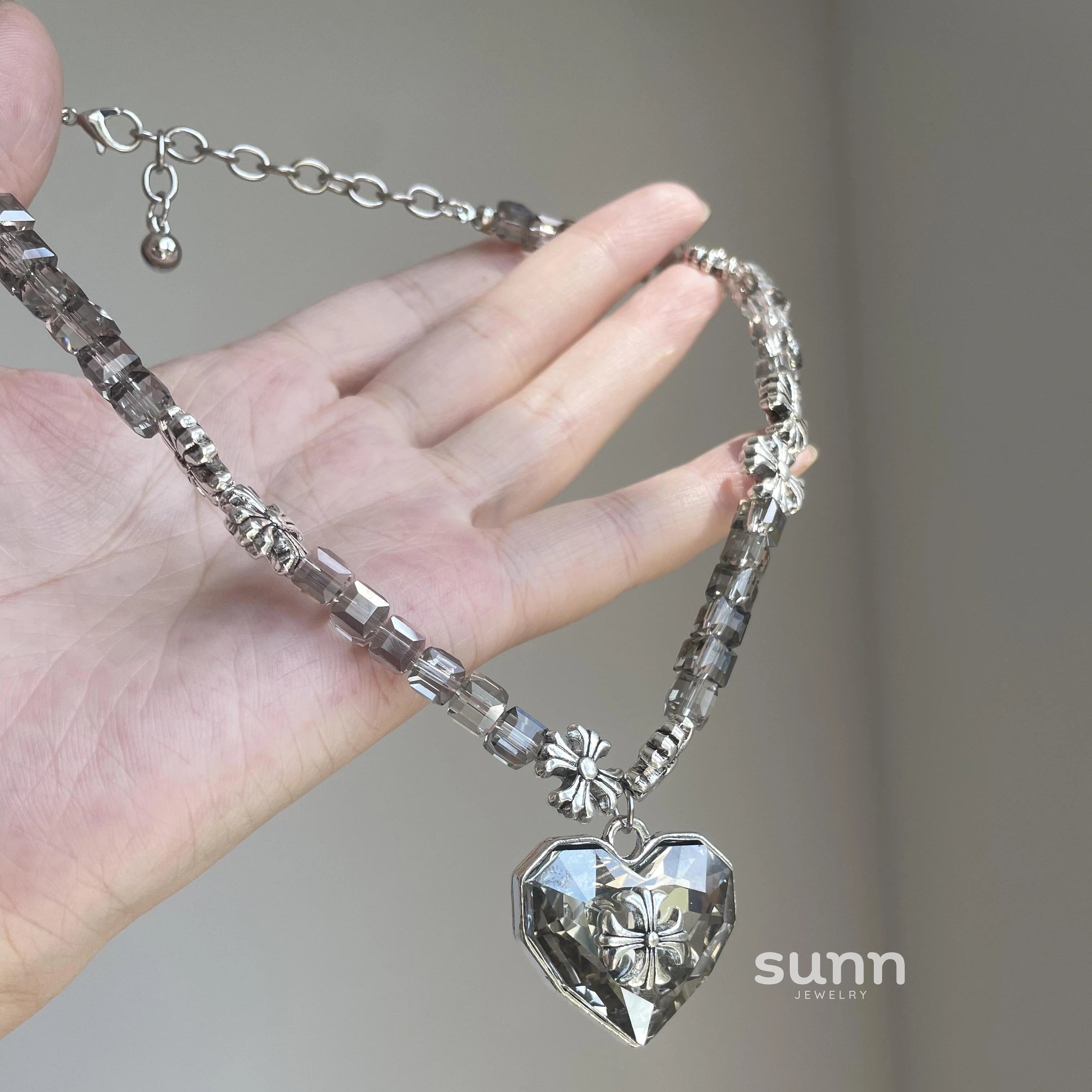 Genesis Crystal Heart Pendant Necklace