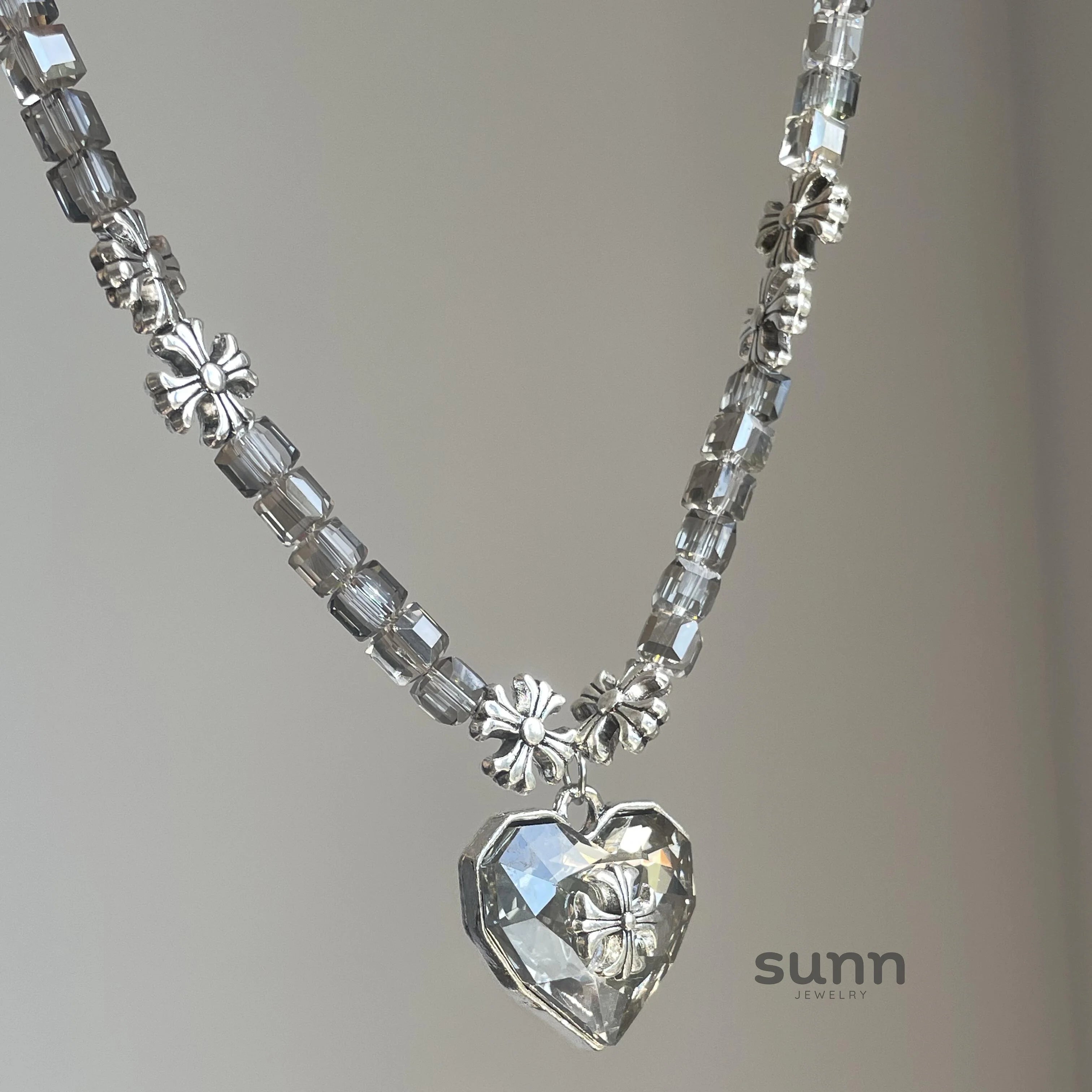 Genesis Crystal Heart Pendant Necklace