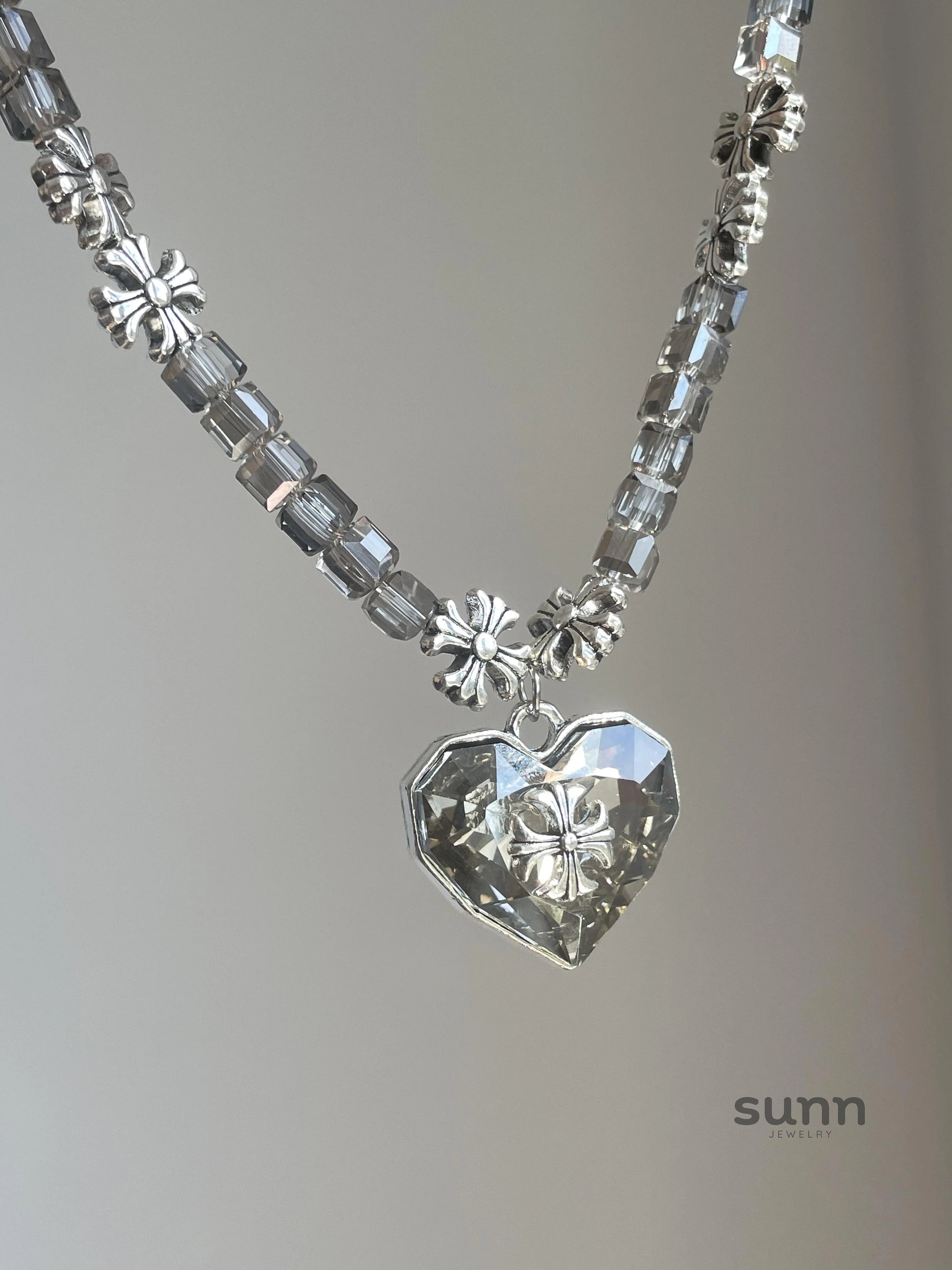 Genesis Crystal Heart Pendant Necklace