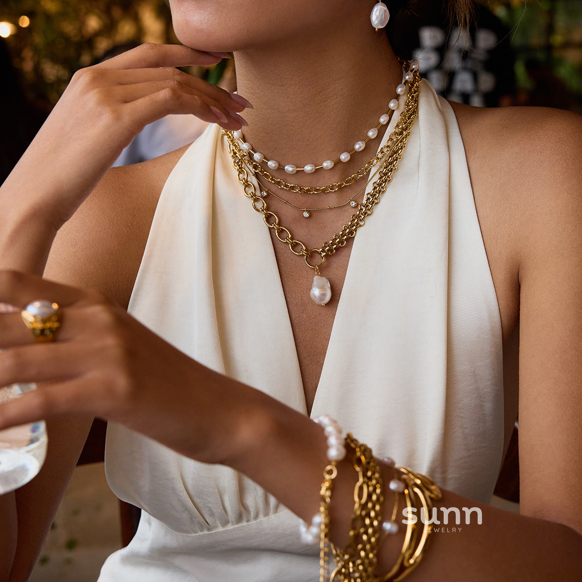 Genessis Pearl Cross Bracelet [LAJUYGT5]