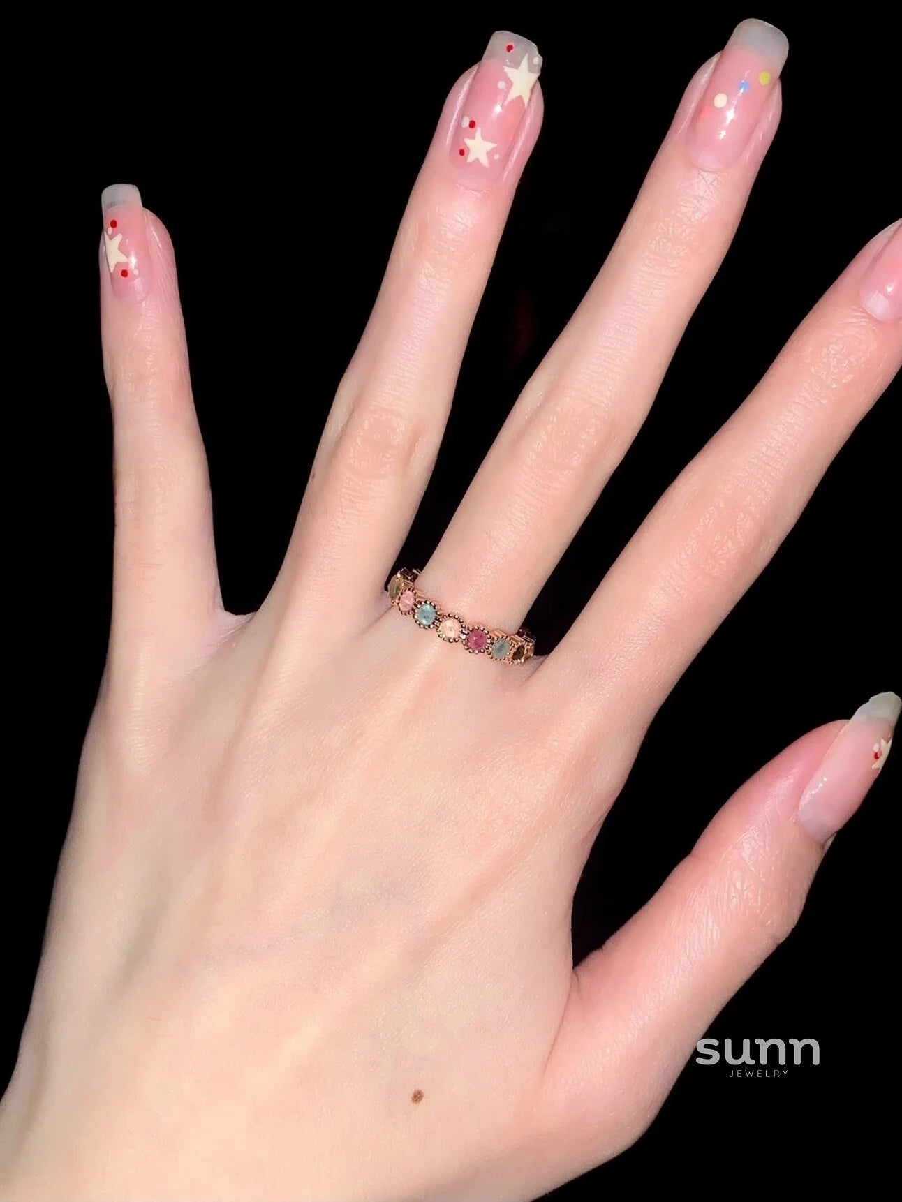 Geneva Tourmaline Rainbow Ring