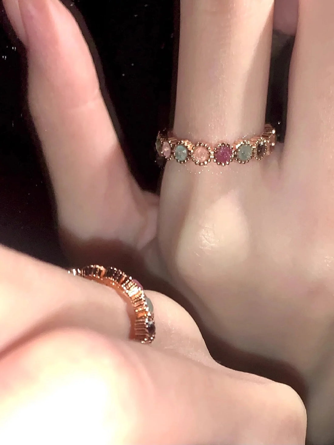 Geneva Tourmaline Rainbow Ring