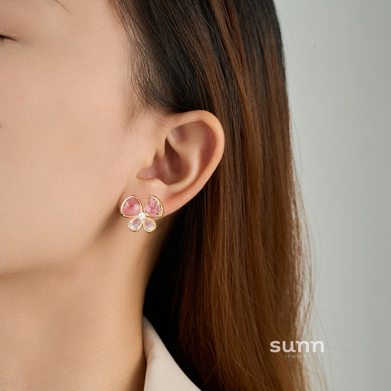 Gentry Crystal Butterfly Studs [X394EXB4]