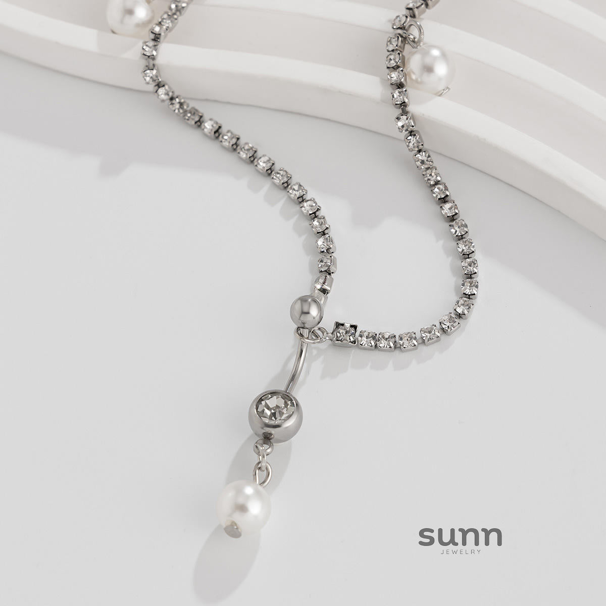 Georgianna Rhinestone Waist Chain [UC4L4FGE]