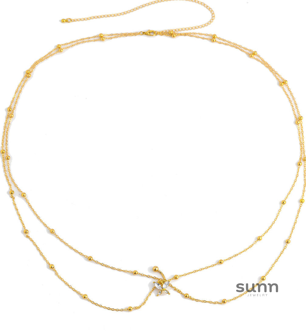 Georgianna Rhinestone Waist Chain [WE61OWNQ]
