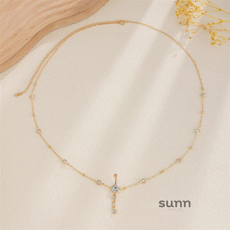 Georgianna Rhinestone Waist Chain [5YX44TRB]