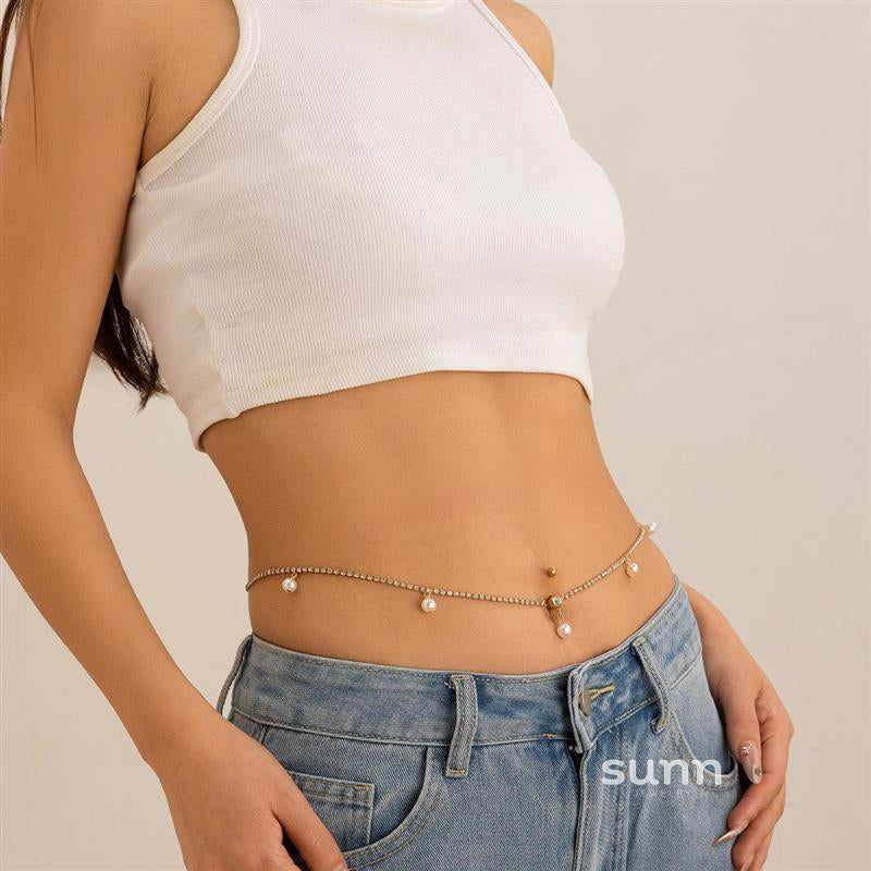 Georgianna Rhinestone Waist Chain [6CZWWRMW]