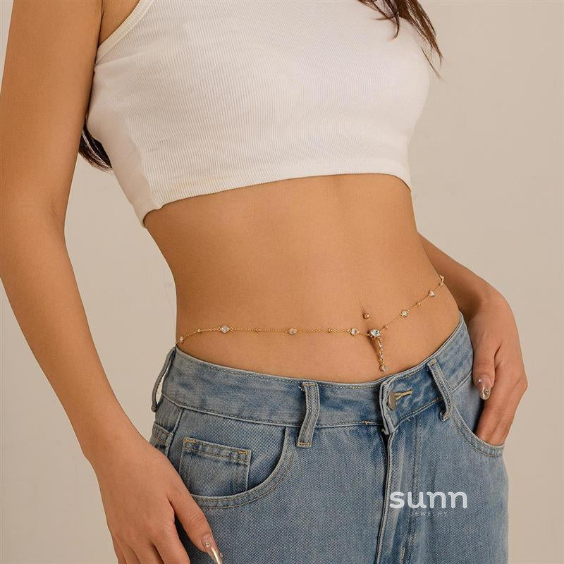 Georgianna Rhinestone Waist Chain [B06P26N3]