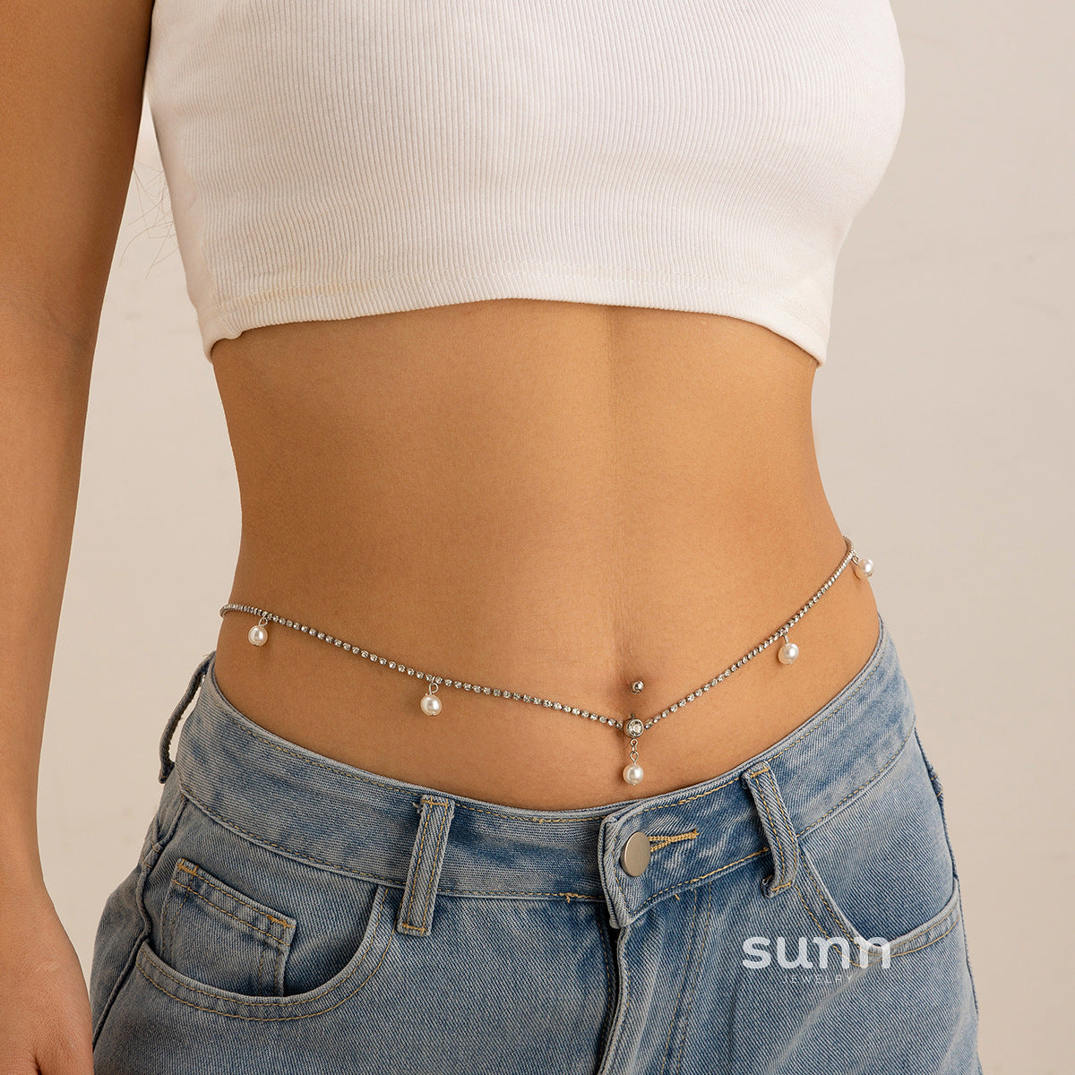 Georgianna Rhinestone Waist Chain [FWX209M4]