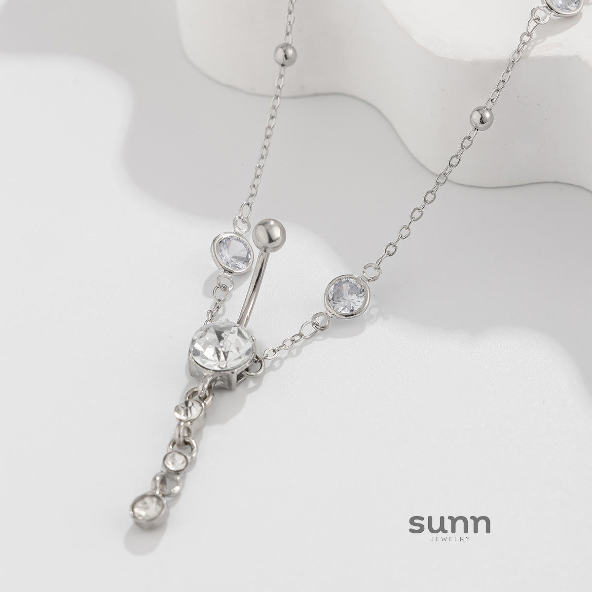 Georgianna Rhinestone Waist Chain [B8PQXO8M]