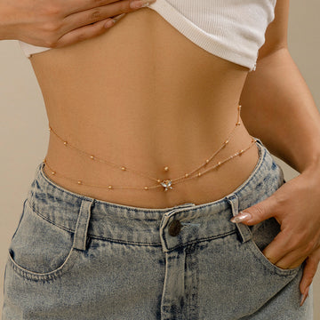 Georgianna Rhinestone Waist Chain [4UA8LP0A]