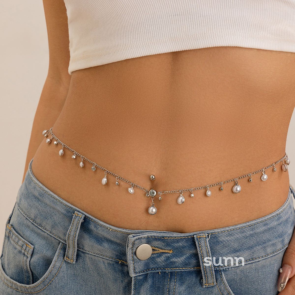 Georgianna Rhinestone Waist Chain [HM0AHJ8U]