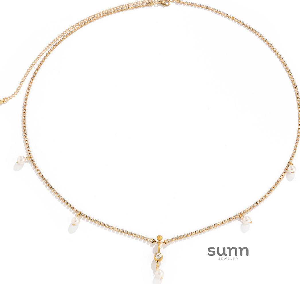 Georgianna Rhinestone Waist Chain [7180CABA]