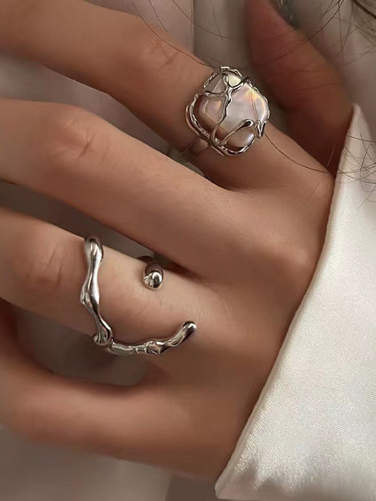 Georgina Pearl Ring Set [FNKS3IP0]