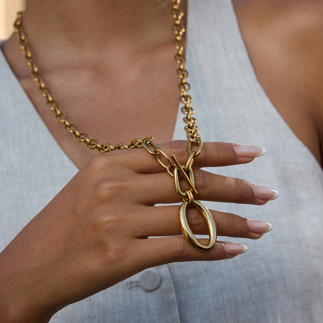 Geovanna Gold Toggle Chain [Q0R4J71F]
