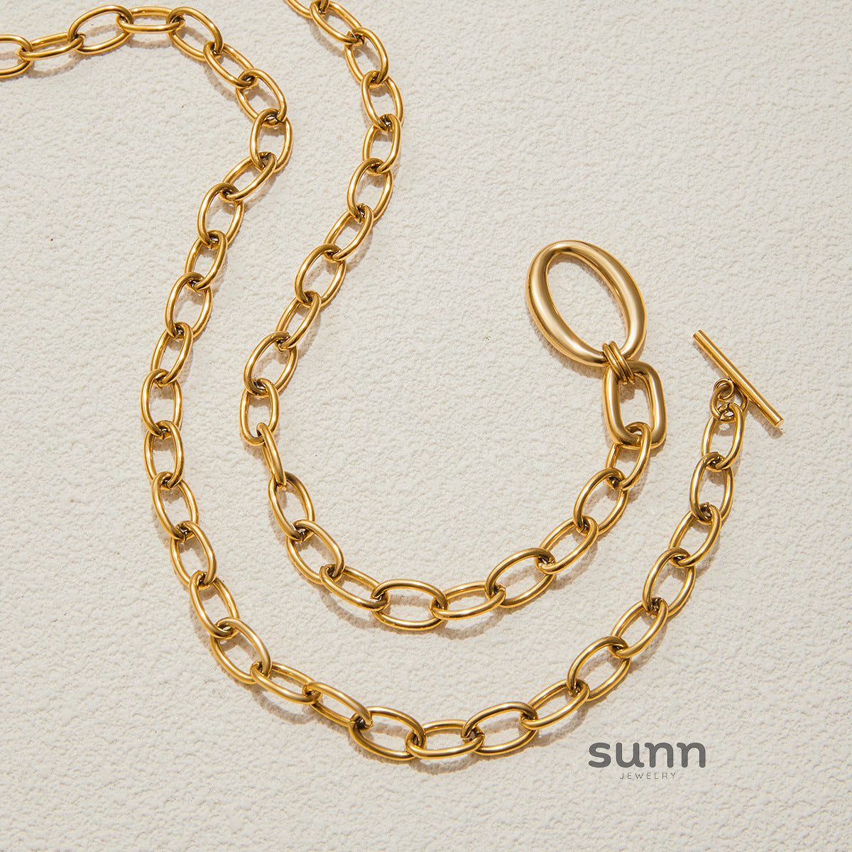 Geovanna Gold Toggle Chain [IO4PY732]