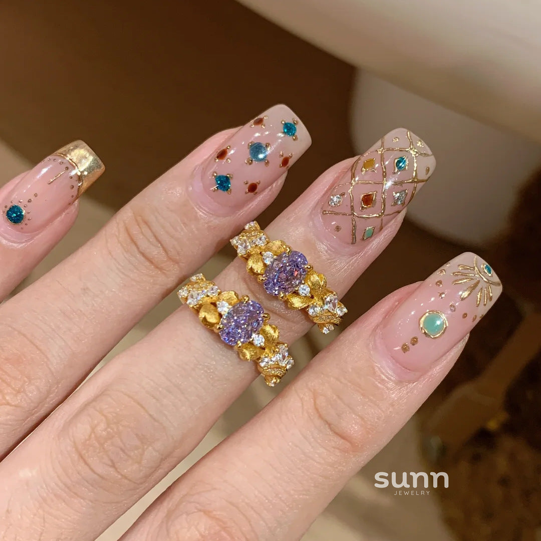 Geovanna Shimmering Bloom Ring [BB4OH6YC]