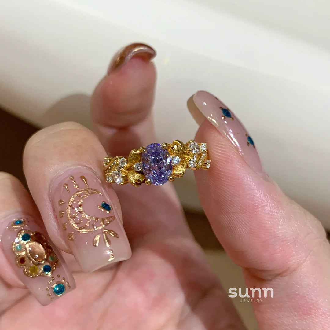 Geovanna Shimmering Bloom Ring [656ITKPU]