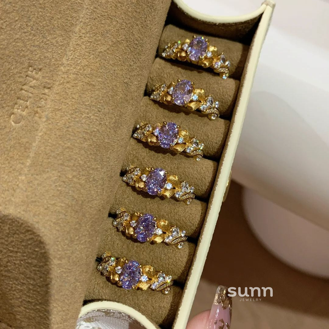 Geovanna Shimmering Bloom Ring [C38FLEAE]