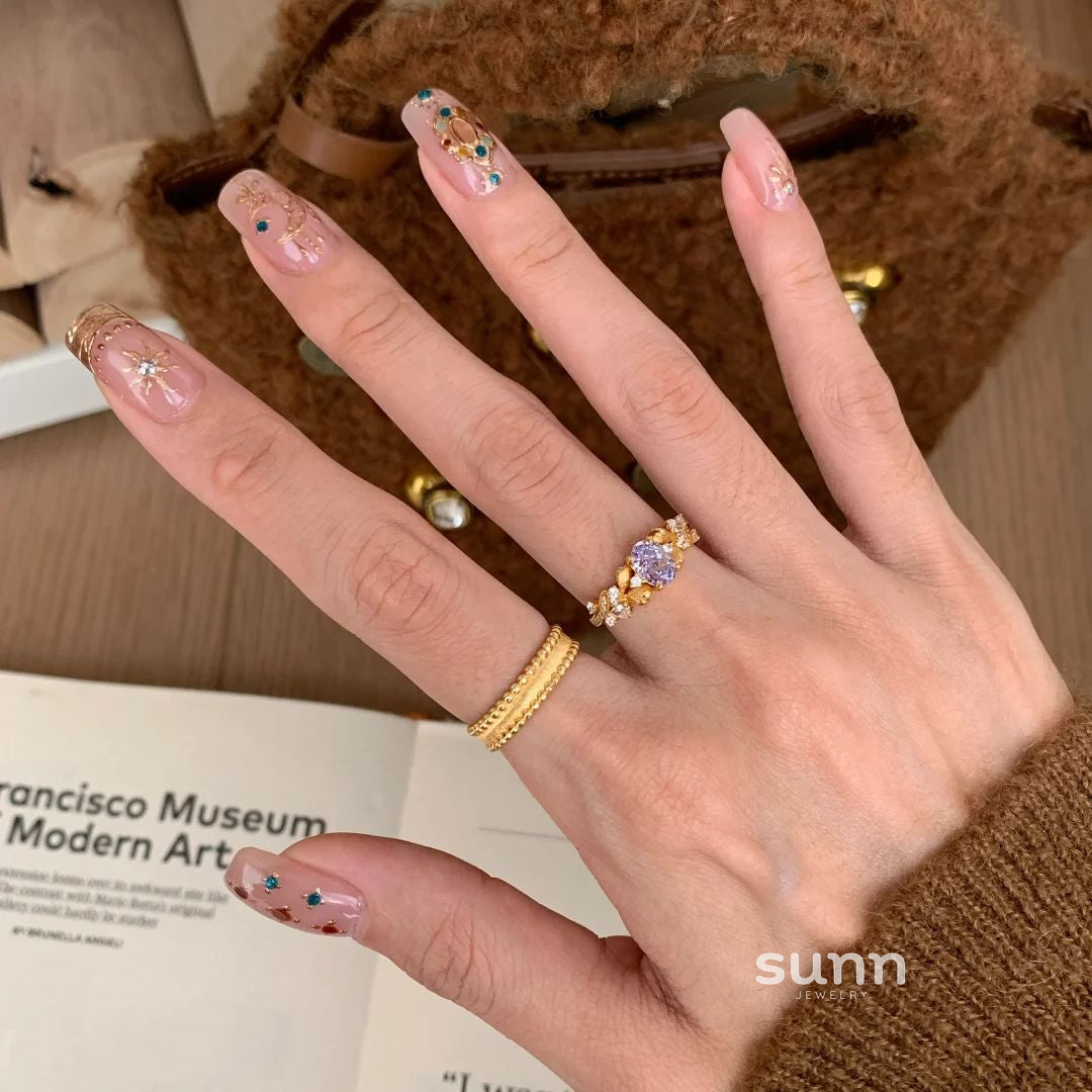 Geovanna Shimmering Bloom Ring [O1GEPEU8]