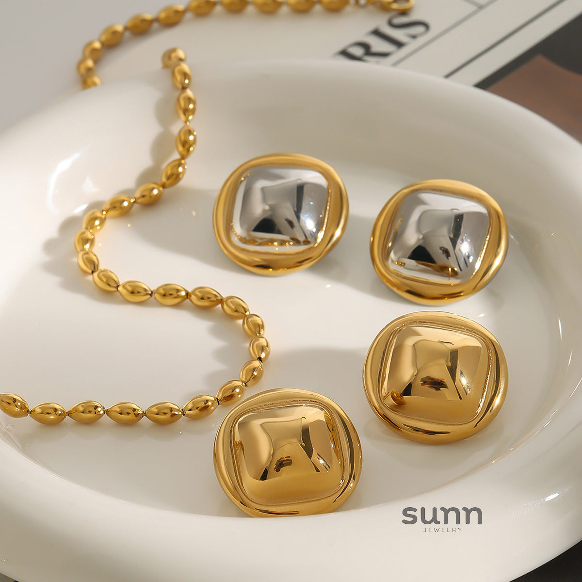 Germani Geometric Drop Earrings [VN24CDC8]