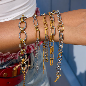Germani Two-Tone Cuban Bracelet [752OAK10]