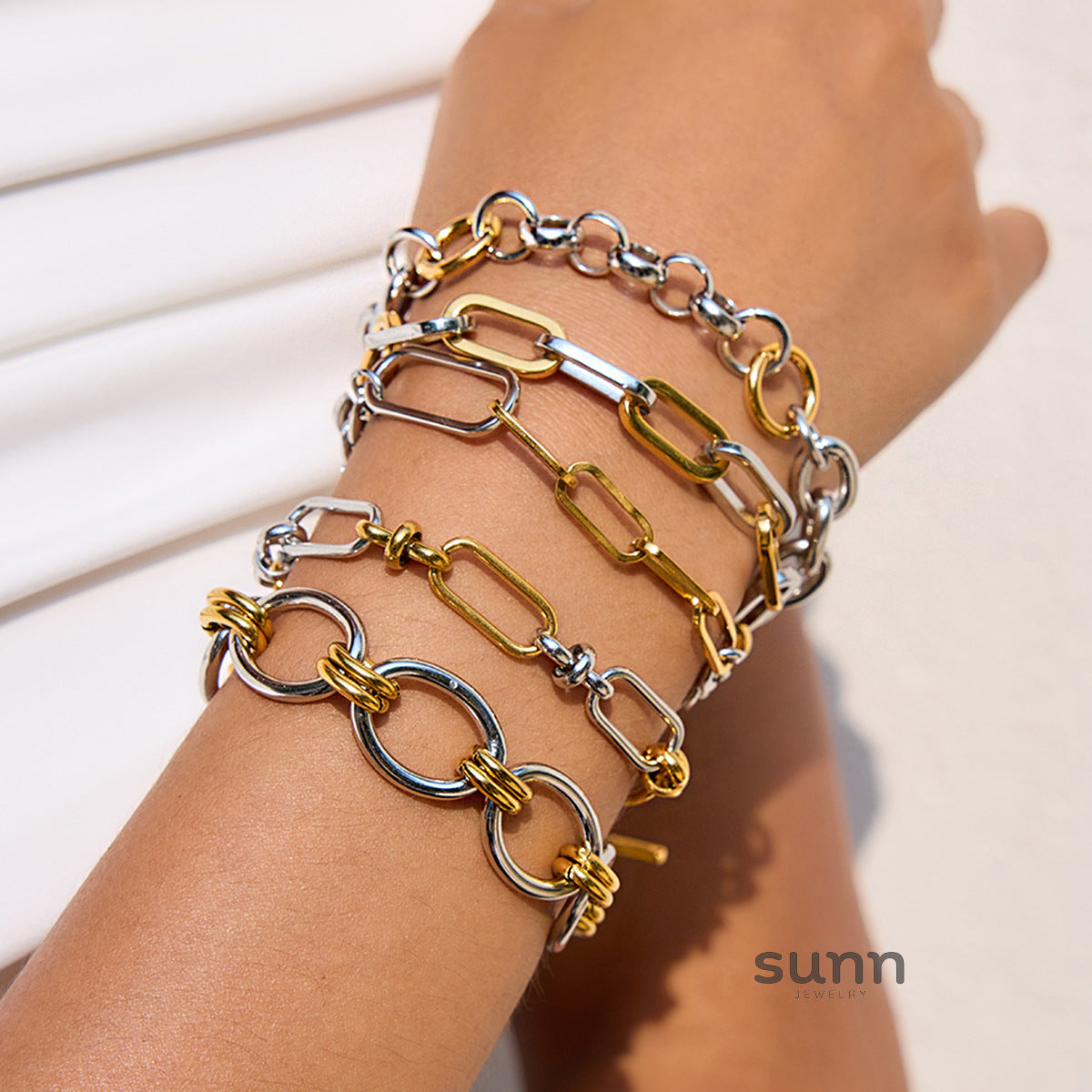 Germani Two-Tone Cuban Bracelet [LS5DTMLU]