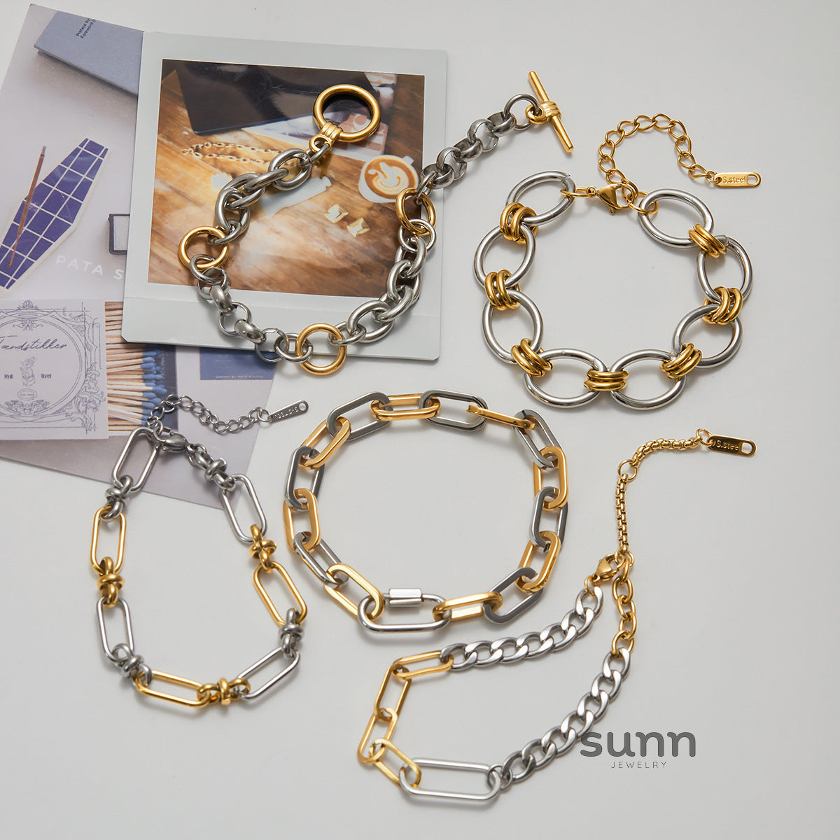 Germani Two-Tone Cuban Bracelet [MEKQMAT3]