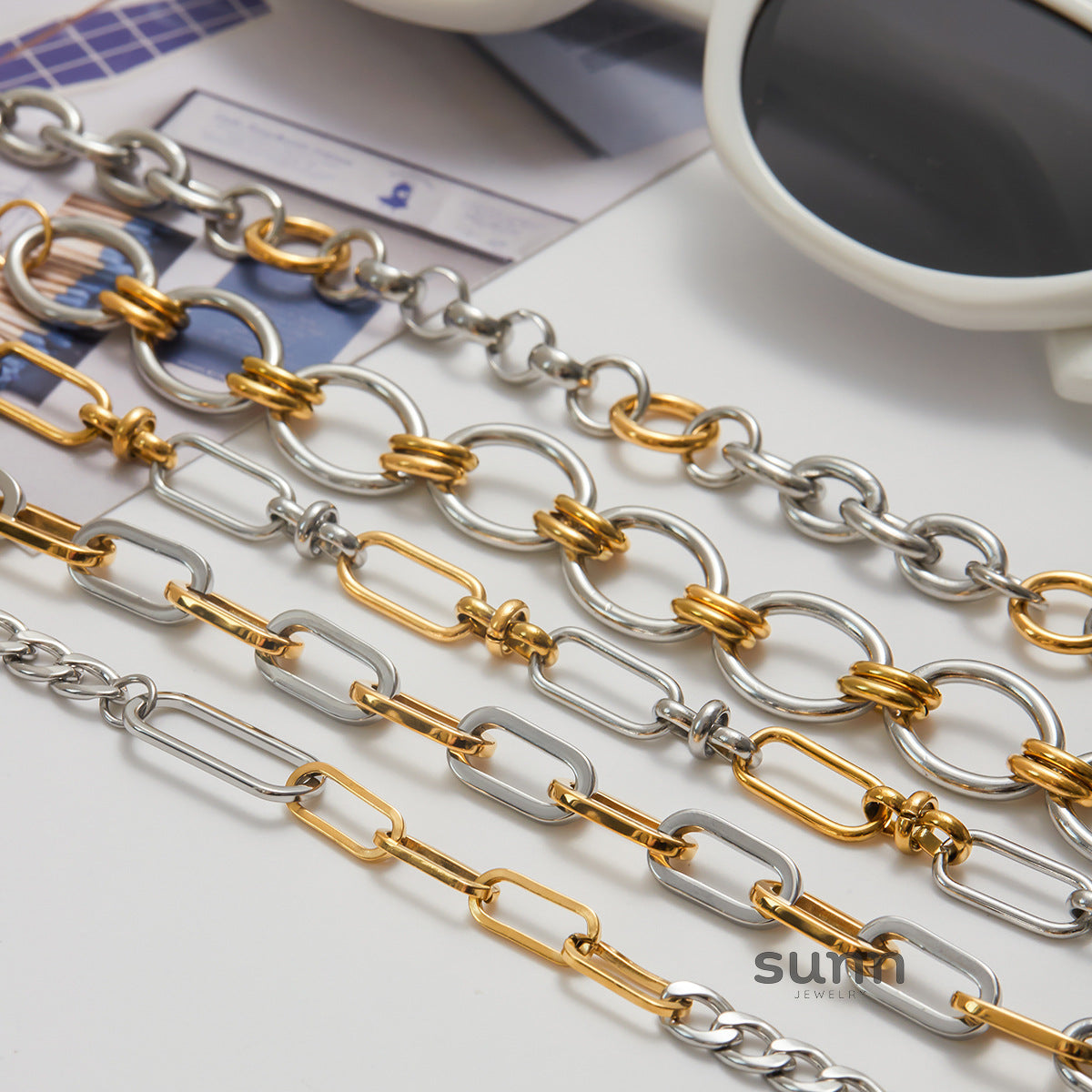 Germani Two-Tone Cuban Bracelet [GPODR7D9]