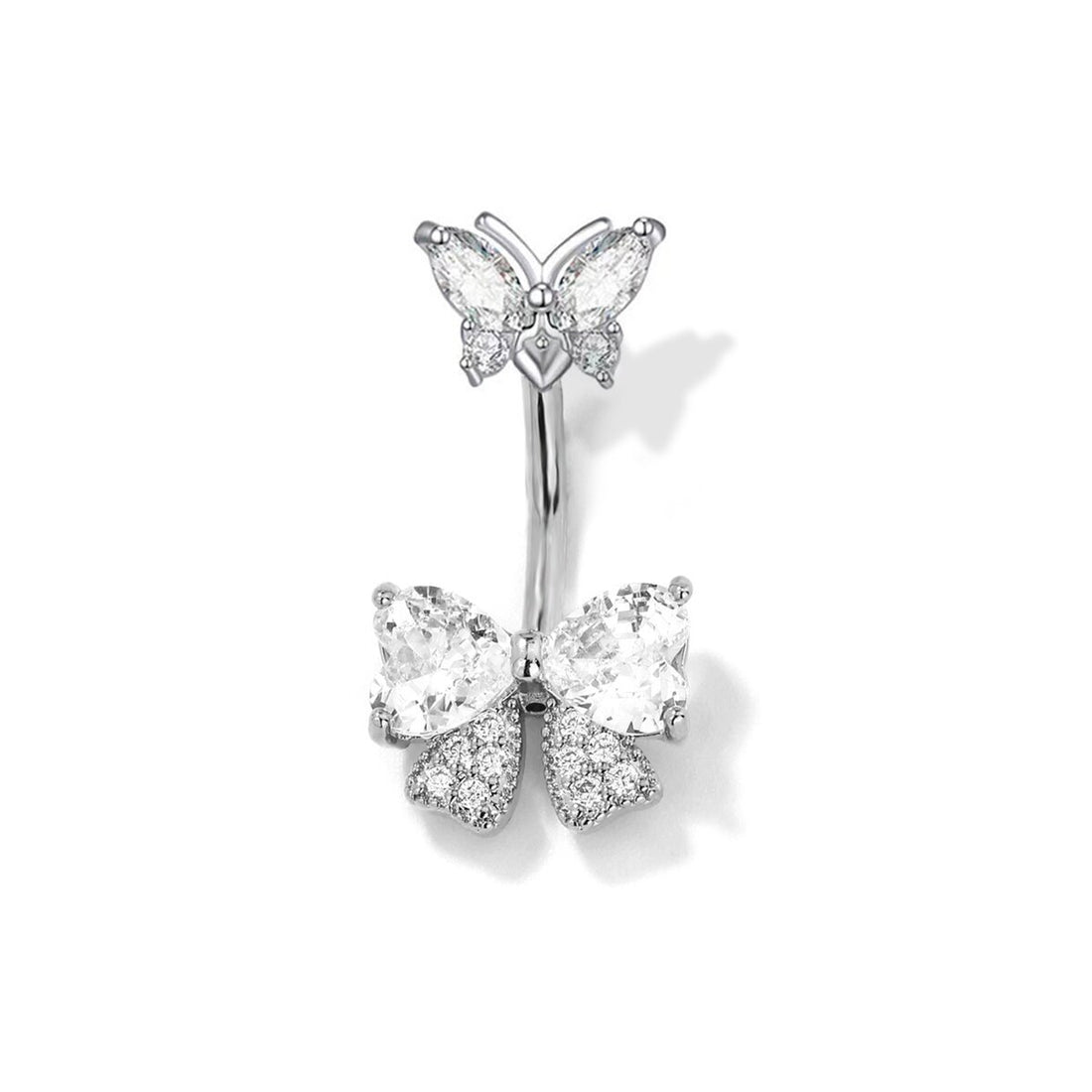 Gia Sparkling Bow Belly Ring [P8TZ3Y33]