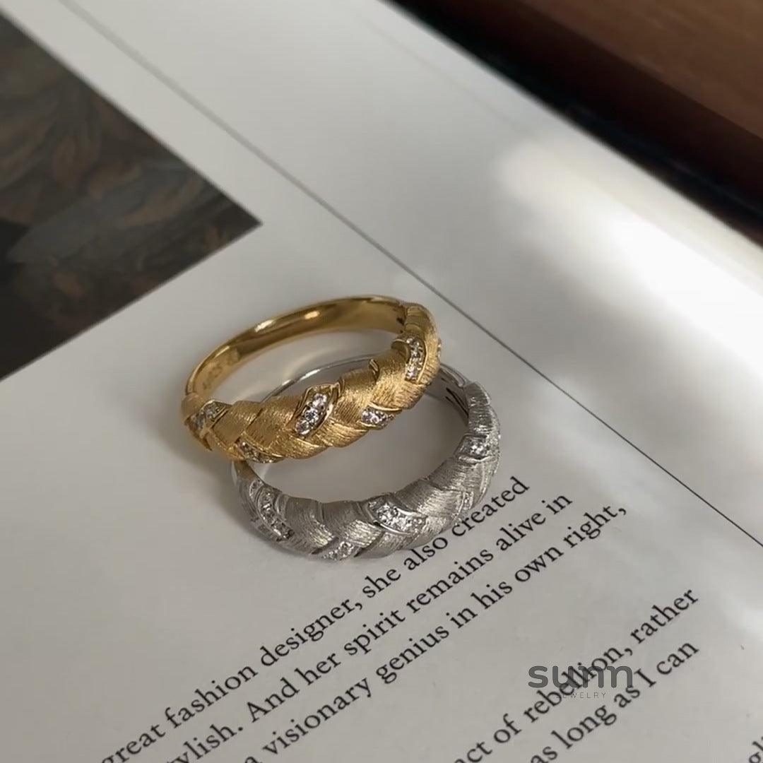Gianni Braided Wheat Ring [1DFTBU6Z]